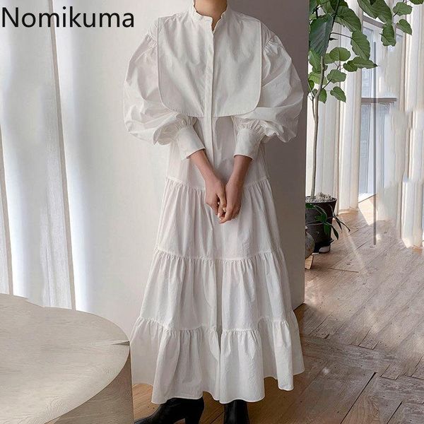 nomikuma chic white dress women vestidos femme stand collar long sleeve korean vintage maxi dresses autumn clothes 3d578 casual, Black;gray
nomikuma chic white dress women vestidos femme stand collar long sleeve korean vintage maxi dresses autumn clothes 3d578 casual, Black;gray