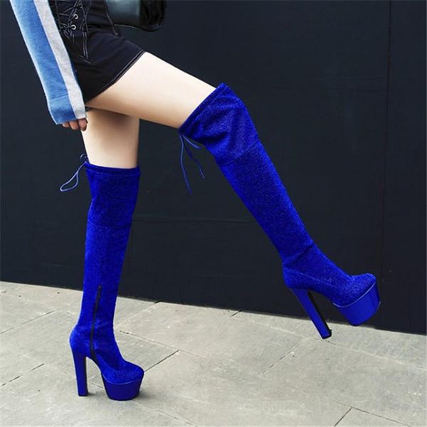 boots pxelena women party date dance thigh high super heels platform zip fashion lady over the knee shoes blue, Black
boots pxelena women party date dance thigh high super heels platform zip fashion lady over the knee shoes blue, Black