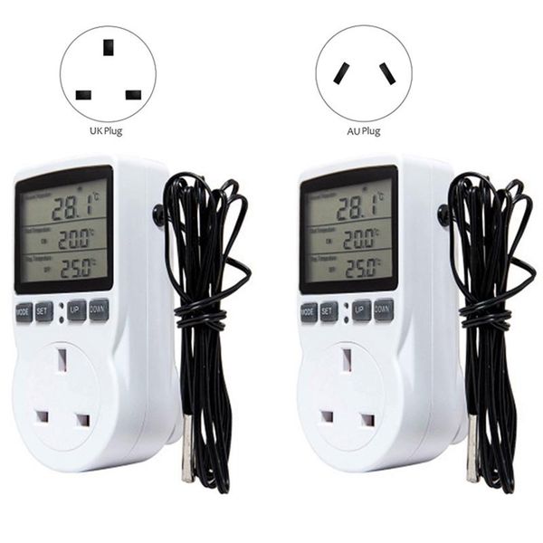 digital temperature controller thermostat outlet socket plug heating cooling timer for homebrew greenhouse smart home control
digital temperature controller thermostat outlet socket plug heating cooling timer for homebrew greenhouse smart home control