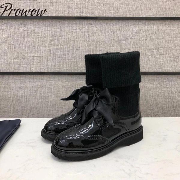 boots prowow black genuine leather round toe bowtie cute ankle knitted autumn winter zapatos mujer
boots prowow black genuine leather round toe bowtie cute ankle knitted autumn winter zapatos mujer