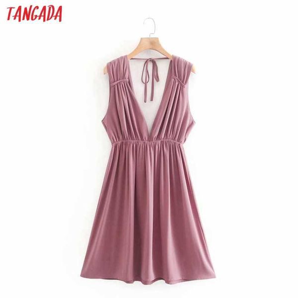 tangada summer fashion women pink summer dress deep v neck backless sleeveless lady pleated dresses vestido xn273 210609, Black;gray
tangada summer fashion women pink summer dress deep v neck backless sleeveless lady pleated dresses vestido xn273 210609, Black;gray