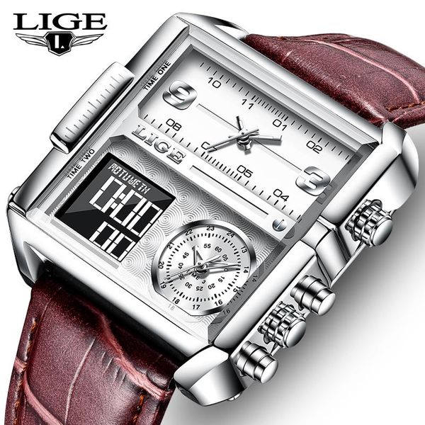 creative square men watches digital leather quartz wrist watch fashion waterproof sport clock male wristwatches, Slivery;brown
creative square men watches digital leather quartz wrist watch fashion waterproof sport clock male wristwatches, Slivery;brown