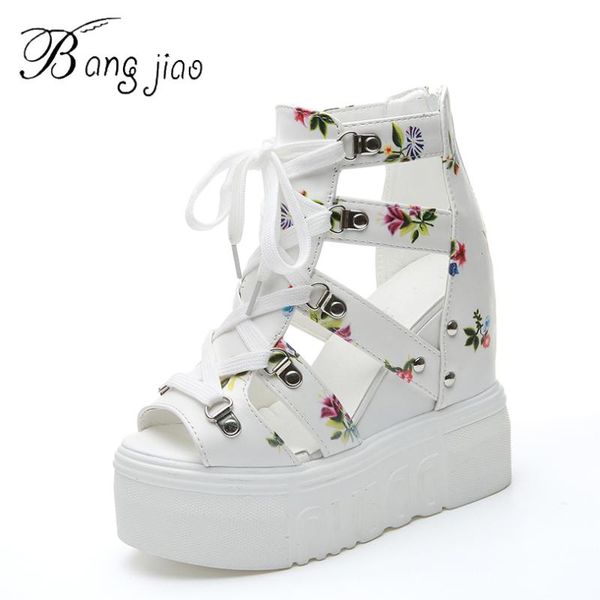 summer wedges women's sandals print gladiator women platform open toe 12 cm super high heel shoes female, Black
summer wedges women's sandals print gladiator women platform open toe 12 cm super high heel shoes female, Black