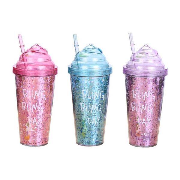 water bottles glitters pattern double layer plastic straw bottle innovative household gift ice cream drink
water bottles glitters pattern double layer plastic straw bottle innovative household gift ice cream drink