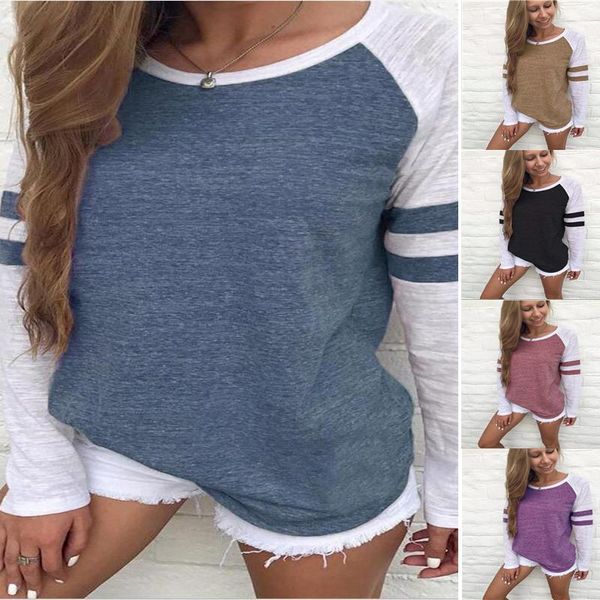 women's t-shirt women striped splicing baseball tshirt 2021 spring fashion casual o neck loose tee all matched t shirt plus size, White
women's t-shirt women striped splicing baseball tshirt 2021 spring fashion casual o neck loose tee all matched t shirt plus size, White