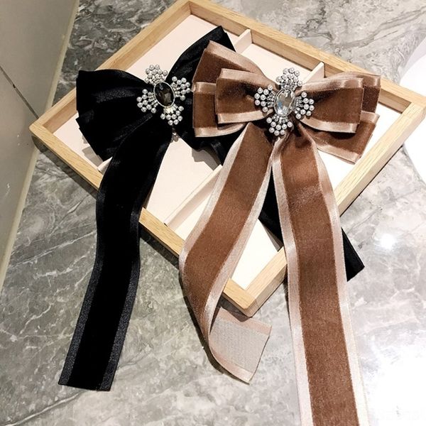 QDyH velvet ribbon long tie large accessory pinbow with diamond collar shirt accessories bow ties korean pin brooch, Black;gray
QDyH velvet ribbon long tie large accessory pinbow with diamond collar shirt accessories bow ties korean pin brooch, Black;gray