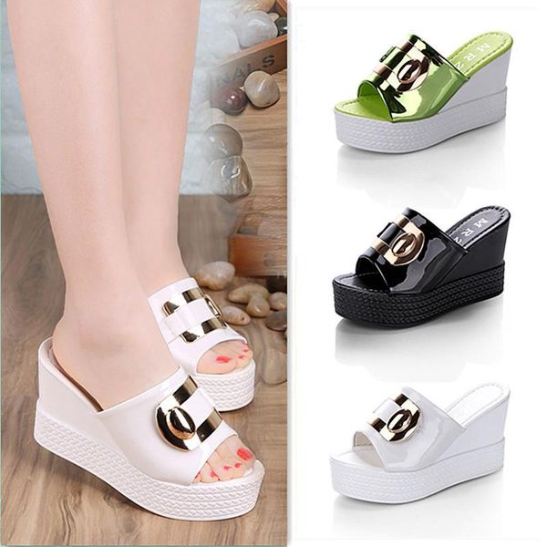 slippers slope-heeled women summer muffin thick bottom 2021 fashion high-heeled waterproof terrace women's, Black
slippers slope-heeled women summer muffin thick bottom 2021 fashion high-heeled waterproof terrace women's, Black
