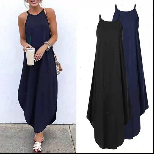 women dress womens dresses summer casual sleeveless retro solid beach long round neck sling fashion clothes plus size, Black;gray
women dress womens dresses summer casual sleeveless retro solid beach long round neck sling fashion clothes plus size, Black;gray