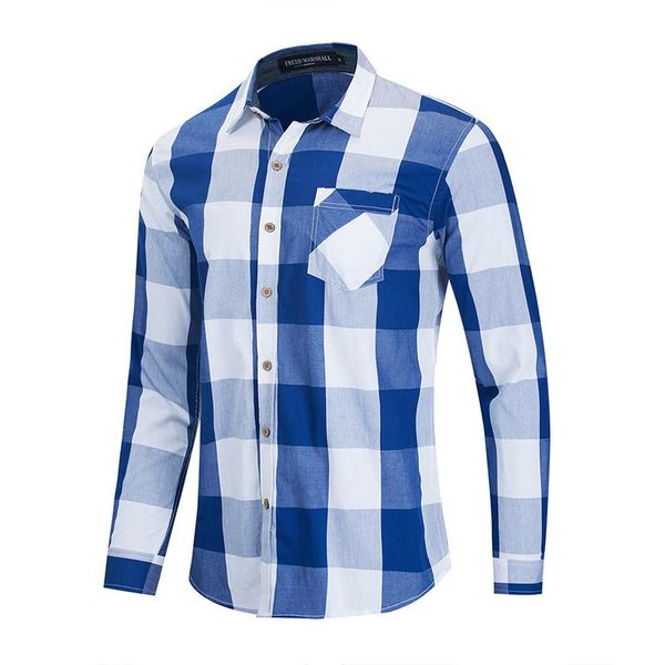 men's casual shirts european size 2021 spring and autumn cotton color matching plaid lapel shirt male loose youth 276, White;black
men's casual shirts european size 2021 spring and autumn cotton color matching plaid lapel shirt male loose youth 276, White;black