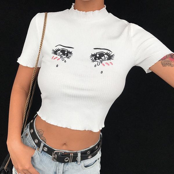 women's t-shirt hirigin women lovely fashion knitted embroidery smile eyes cotton soft clothes summer white t shirts turtleneck
women's t-shirt hirigin women lovely fashion knitted embroidery smile eyes cotton soft clothes summer white t shirts turtleneck