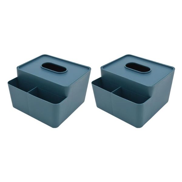 2pcs multifunction tissue boxes desknapkin box with holder for home office (dark blue) & napkins
2pcs multifunction tissue boxes desknapkin box with holder for home office (dark blue) & napkins