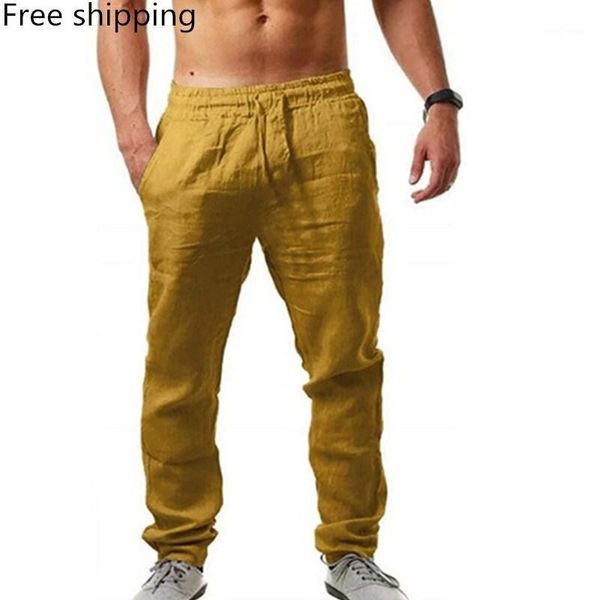 men cotton linen pants male summer breathable solid color thin trousers street casual comfortable straight-leg men's, Black
men cotton linen pants male summer breathable solid color thin trousers street casual comfortable straight-leg men's, Black