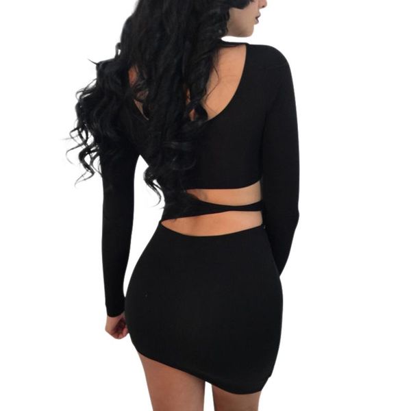 autumn women solid color dress o-neck long sleeve casual hole dresses liva girl*, Black;gray
autumn women solid color dress o-neck long sleeve casual hole dresses liva girl*, Black;gray