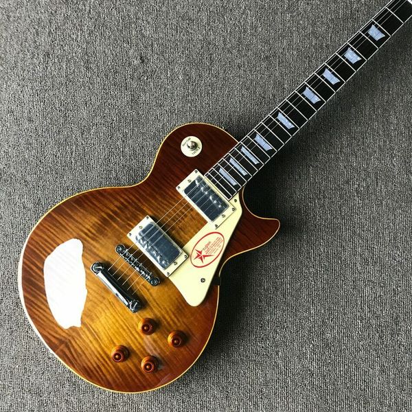 1959 r9 tiger flame style electric guitar
