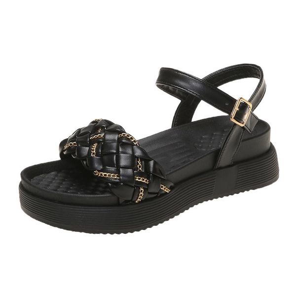 sandals 2021 women's fashion simple stitching upper casual sweet open toe all-match outdoor, Black
sandals 2021 women's fashion simple stitching upper casual sweet open toe all-match outdoor, Black