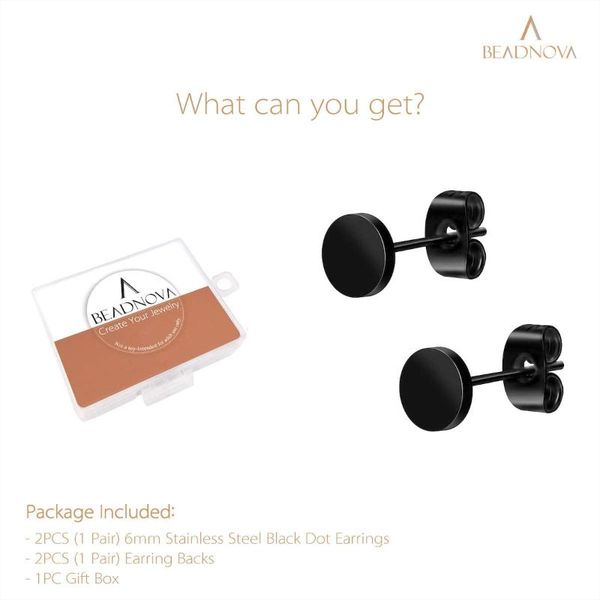 stud beadnova dot earrings circle disc men studs earing round flat earring set for women (2-10mm,black,white,gold stud,1 pair), Golden;silver
stud beadnova dot earrings circle disc men studs earing round flat earring set for women (2-10mm,black,white,gold stud,1 pair), Golden;silver