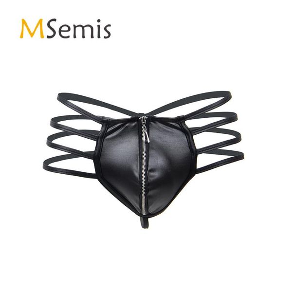 men's swimwear mens lingerie faux leather zipper bulge pouch g-string briefs t-back hollow out thongs underwear low waist strappy panti
men's swimwear mens lingerie faux leather zipper bulge pouch g-string briefs t-back hollow out thongs underwear low waist strappy panti