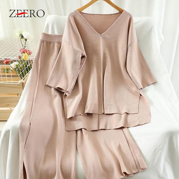 women's two piece pants autumn spring sweater suit v-neck solid color split knitted pullovers + high waist wide leg set women 2 sets, White
women's two piece pants autumn spring sweater suit v-neck solid color split knitted pullovers + high waist wide leg set women 2 sets, White