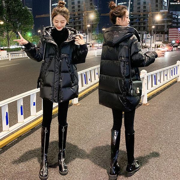 women's down & parkas 2021 autumn winter women hooded cotton padded jacket female loose zipper casual warm thick long coat lady solid o, Black
women's down & parkas 2021 autumn winter women hooded cotton padded jacket female loose zipper casual warm thick long coat lady solid o, Black