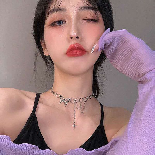 butterfly choker necklace ins design gothic hip-hop ring clavicle chain woman fashion party jewelry, Golden;silver
butterfly choker necklace ins design gothic hip-hop ring clavicle chain woman fashion party jewelry, Golden;silver