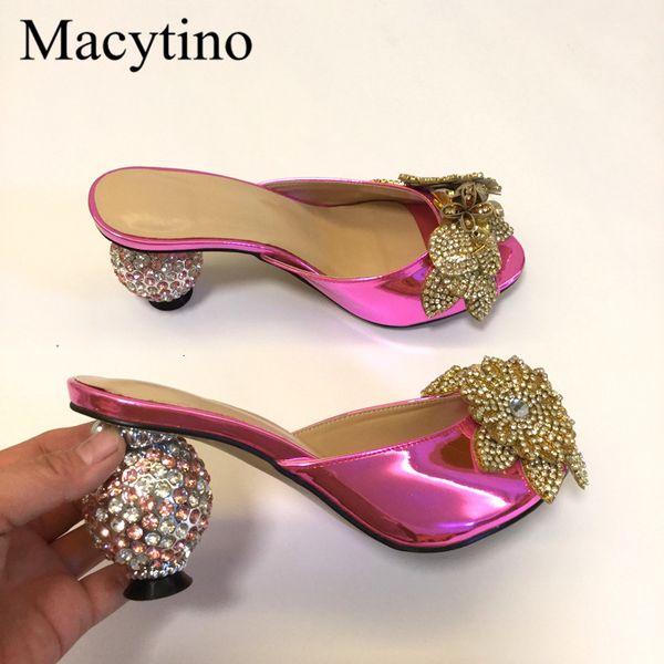 slippers pink leather slides summer stylish beading ball heel dress mules flower decor peeo toe party shoes women q955, Black
slippers pink leather slides summer stylish beading ball heel dress mules flower decor peeo toe party shoes women q955, Black