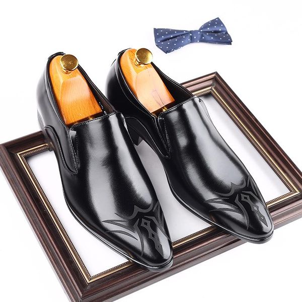 pointed toe caps, men's business formal leather shoes, trendy fashion shoes wedding dress h606, Black
pointed toe caps, men's business formal leather shoes, trendy fashion shoes wedding dress h606, Black