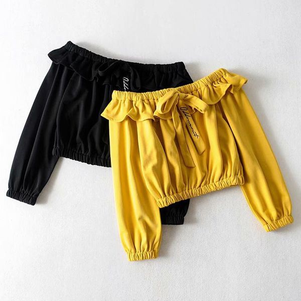 women's hoodies & sweatshirts spring autumn 2021 lace-up bowknot a word shoulder sweet temperament women pullovers for ladies, Black
women's hoodies & sweatshirts spring autumn 2021 lace-up bowknot a word shoulder sweet temperament women pullovers for ladies, Black