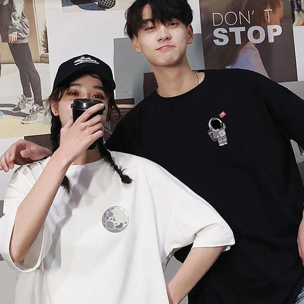 cotton summer couple t-shirt cartoon printing short sleeve tees shirt loose women and men tshirt xs-3xl women's, White
cotton summer couple t-shirt cartoon printing short sleeve tees shirt loose women and men tshirt xs-3xl women's, White