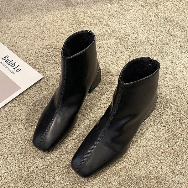 boots elegant squar toe back zipper short heels women winter plus velvet warm fashion classic solid color pu leather, Black
boots elegant squar toe back zipper short heels women winter plus velvet warm fashion classic solid color pu leather, Black