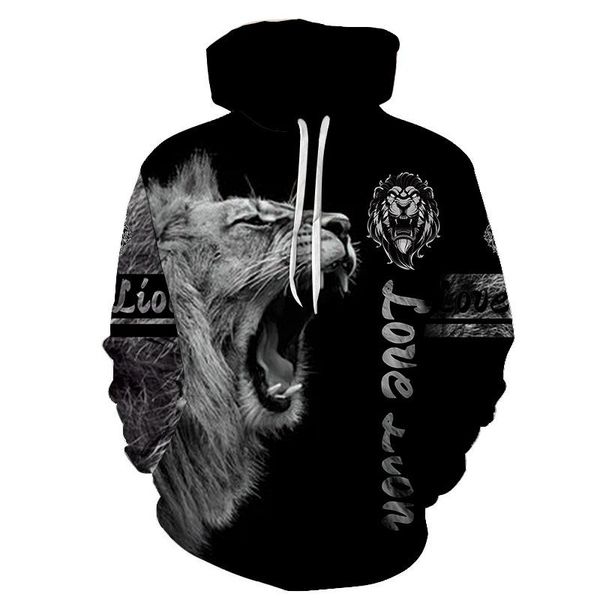 men's hoodies & sweatshirts 3d printed lion pattern hip hop streetwear hooded jacket casual loose fit sweatshirt for men, Black
men's hoodies & sweatshirts 3d printed lion pattern hip hop streetwear hooded jacket casual loose fit sweatshirt for men, Black