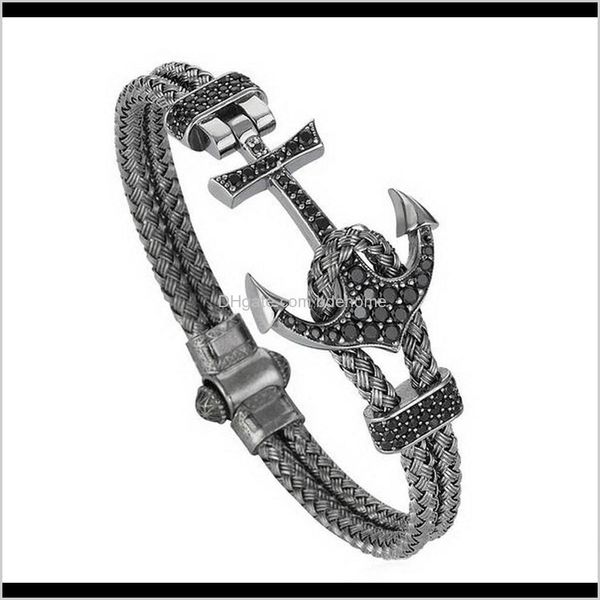 charm jewelry drop delivery 2021 bracelets & men atolyestone bracelet gold stainless steel anchor black leather cuff bangles pulsera bcb-012, Golden;silver
charm jewelry drop delivery 2021 bracelets & men atolyestone bracelet gold stainless steel anchor black leather cuff bangles pulsera bcb-012, Golden;silver