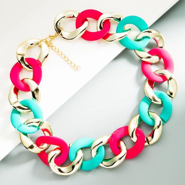 chains trendy hip-hop chain shape colorful acrylic scrub rubber paint hand lacquer necklace for women girls fashion jewelry, Silver
chains trendy hip-hop chain shape colorful acrylic scrub rubber paint hand lacquer necklace for women girls fashion jewelry, Silver