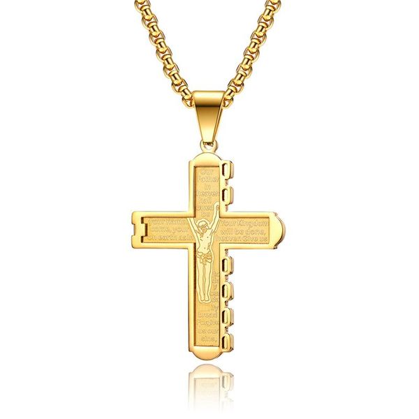 pendant necklaces boho jewelry fashion gold color jesus cross for women vintage stainless steel chain men religion accessories, Silver
pendant necklaces boho jewelry fashion gold color jesus cross for women vintage stainless steel chain men religion accessories, Silver