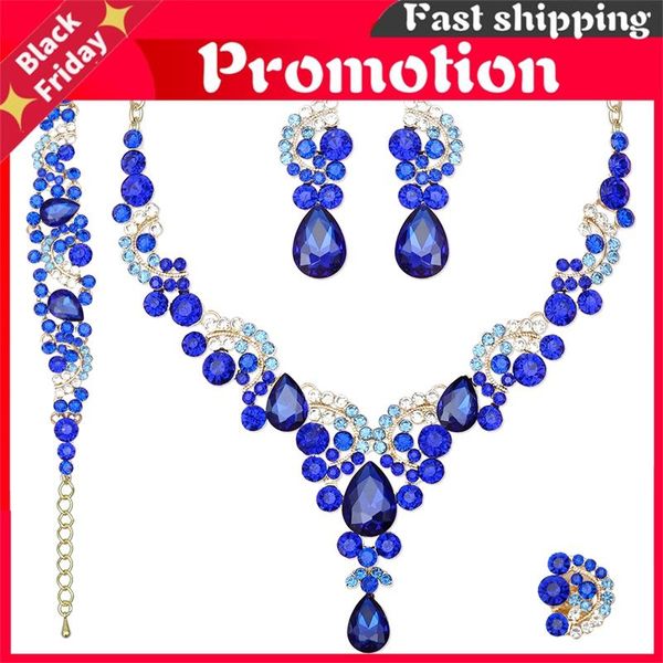 earrings & necklace luxury crystal bridal wedding jewelry set elegant bride party prom costume dress accessories gifts for women, Silver
earrings & necklace luxury crystal bridal wedding jewelry set elegant bride party prom costume dress accessories gifts for women, Silver