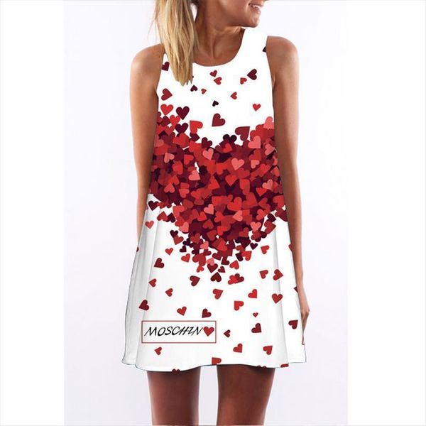 summer casual sleeveless loose women dress heart print mini plus size woman clothing vestidos, Black;gray
summer casual sleeveless loose women dress heart print mini plus size woman clothing vestidos, Black;gray