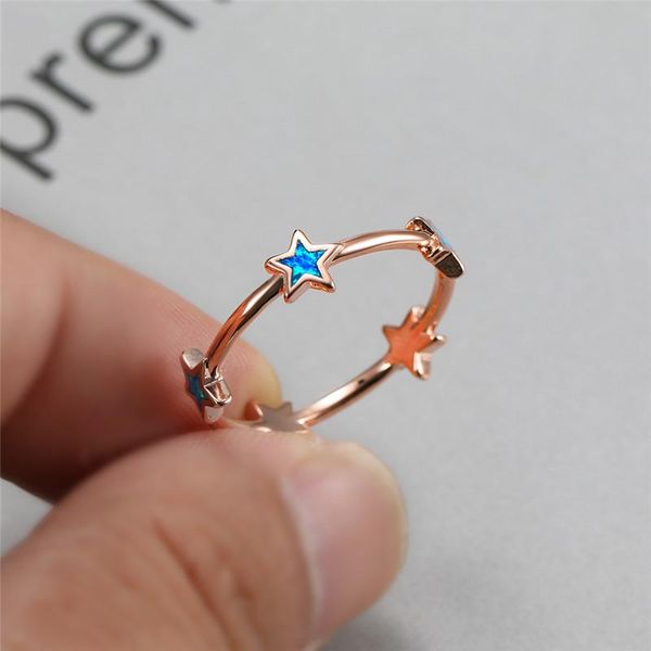 wedding rings rose gold silver color engagement ring cute star thin female luxury blue white opal pentagram stone for women, Slivery;golden
wedding rings rose gold silver color engagement ring cute star thin female luxury blue white opal pentagram stone for women, Slivery;golden