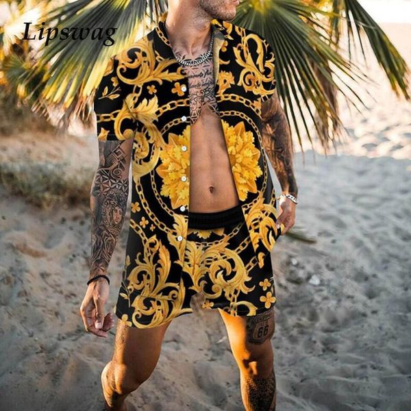 men's tracksuits casual beachwear men two piece sets 2021 summer vintage floral print outfits mens fashion buttoned lapel shirts and sh, Gray
men's tracksuits casual beachwear men two piece sets 2021 summer vintage floral print outfits mens fashion buttoned lapel shirts and sh, Gray