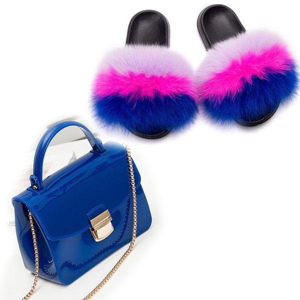 women's fur slippers ladies set-handbag furry real slide jelly shoulder bag shoes sets candy crossbody purse sandals, Black
women's fur slippers ladies set-handbag furry real slide jelly shoulder bag shoes sets candy crossbody purse sandals, Black
