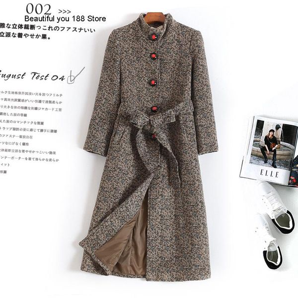 women's trench coats autumn and winter high-end long sleeve mid-length woolen coat, Tan;black
women's trench coats autumn and winter high-end long sleeve mid-length woolen coat, Tan;black