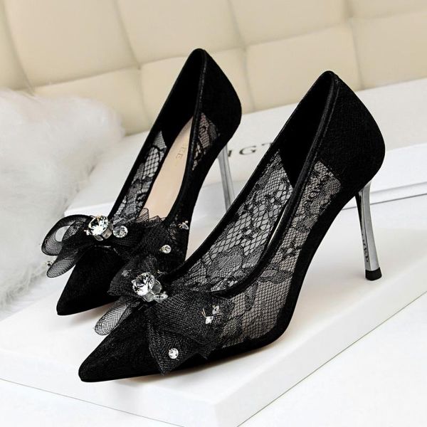 dress shoes bigtree butterfly-knot women pump mesh hollow lace rhinestone pointed toe thin hight heel ladies pumps party wedding, Black
dress shoes bigtree butterfly-knot women pump mesh hollow lace rhinestone pointed toe thin hight heel ladies pumps party wedding, Black