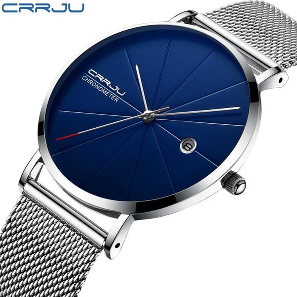 wristwatches mens watches crrju fashion casual business mesh steel band wrist watch display date ultra-thin quartz clock relogiio masculino, Slivery;brown
wristwatches mens watches crrju fashion casual business mesh steel band wrist watch display date ultra-thin quartz clock relogiio masculino, Slivery;brown