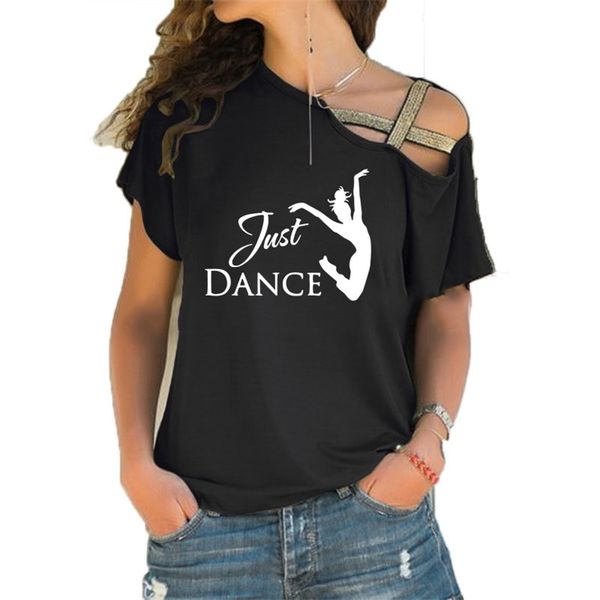 fun just dance girl tee shirt female dancer shirt funny women fashion irregular skew cross bandage style tee 210401, White
fun just dance girl tee shirt female dancer shirt funny women fashion irregular skew cross bandage style tee 210401, White