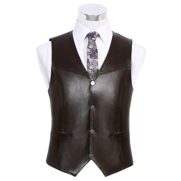 men's vests genuine leather vest men classic waistcoat motorcycle biker real sheepskin brand slim sleeveless jackets coats, Black;white
men's vests genuine leather vest men classic waistcoat motorcycle biker real sheepskin brand slim sleeveless jackets coats, Black;white