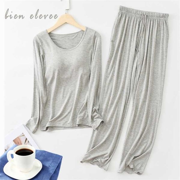 modal pajamas sets women casual bra pad striped sleepwear suits spring autumn long-sleeved home clothing ladies pyjama lingeries 211112, Black;red
modal pajamas sets women casual bra pad striped sleepwear suits spring autumn long-sleeved home clothing ladies pyjama lingeries 211112, Black;red