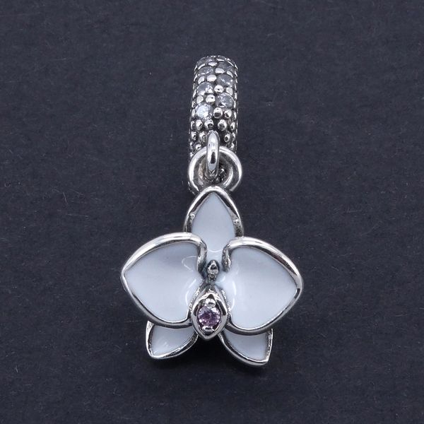 white orchid pendant charm fashion female jewelry making sterling silver beads fit original pandora bracelet & bangle europe style charms, Black
white orchid pendant charm fashion female jewelry making sterling silver beads fit original pandora bracelet & bangle europe style charms, Black
