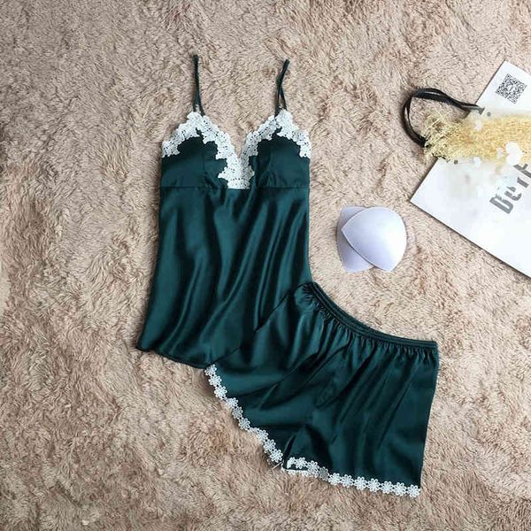 brand pajamas sets for women fashion lace satin pijama summer nightwear lingerie pajamas pyjamas women homewear new 210419, Black;red
brand pajamas sets for women fashion lace satin pijama summer nightwear lingerie pajamas pyjamas women homewear new 210419, Black;red