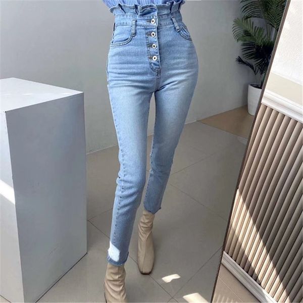 vintage high waist slim pencil pants women ol skinny denim arrival autumn spring jeans trousers femme 210421, Blue
vintage high waist slim pencil pants women ol skinny denim arrival autumn spring jeans trousers femme 210421, Blue