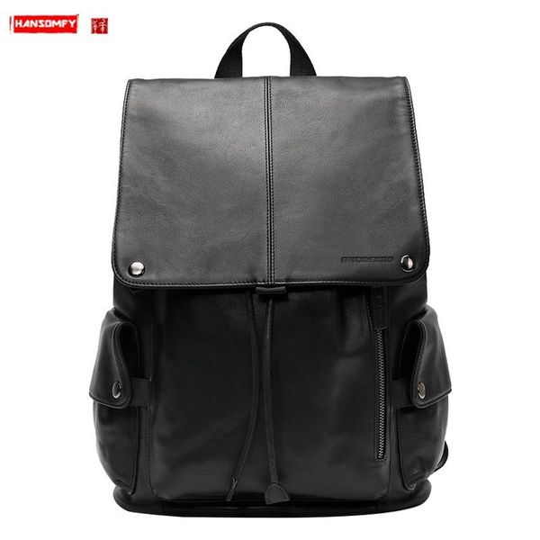 backpack men's leather business casual layer school bag fashion trend large capacity travel backpacks computer bags
backpack men's leather business casual layer school bag fashion trend large capacity travel backpacks computer bags