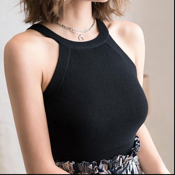womens cami women knitted crop off shoulder solid round neck club sleeveles tank for, White
womens cami women knitted crop off shoulder solid round neck club sleeveles tank for, White