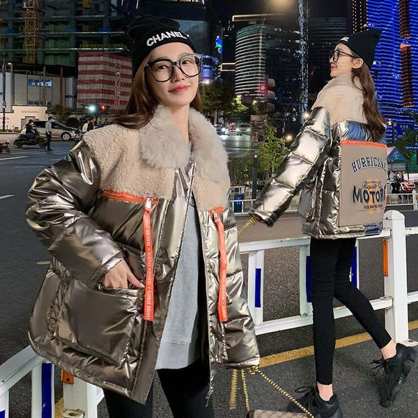 women's down & parkas bright face cotton padded short 2021 winter jackets and coats women korean fashion thickened bread parka ukraine, Black
women's down & parkas bright face cotton padded short 2021 winter jackets and coats women korean fashion thickened bread parka ukraine, Black
